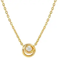 Nomination Cosmic Love hopeakaulakoru zirkonioilla Yellow Gold Circle 241706/054