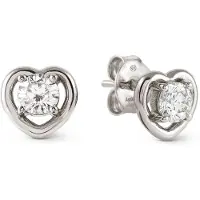 Nomination Cosmic Love hopeakorvakorut zirkonioilla heart Silver 241710/004