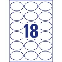 Avery Oval label permanent 63.5x42.3mm all printers