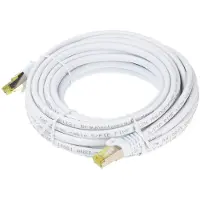 Goobay RJ45 välijohto CAT 6A S/FTP (PiMF), 500 MHz, CAT 7 raakakaapelilla, valkoinen
