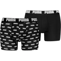 Puma Men Everyday Logo Print Boxers - Black - M