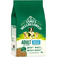 James Wellbeloved 2x12kg Adult Dog Hypoallergenic kala & riisi koiran kuivaruoka