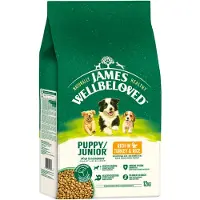 James Wellbeloved 12kg Junior Dog Hypoallergenic Turkey & Rice koiranruoka
