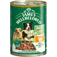 James Wellbeloved 24x400g Adult Dog Grain Free Hypoallergenic kalkkunapatee koiranruoka