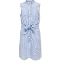 Kids Only Kogsmilla S/L Belt Dress Wvn - Blue - 140