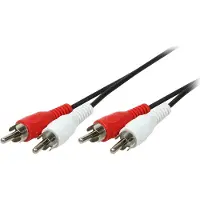 Logilink 2xRCA - 2xRCA, 2.5m, 2 x RCA, Uros, 2 x RCA, Uros, 2,5 m, Musta (CA1039)