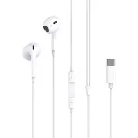 XO USB-C / TYPE-C -liitin Korvakuulokkeet mikrofonilla Samsung /Other White