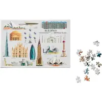 Printworks Puzzle - Iconic Buildings - Multi/patterned - 20.5X 3.7X 29.5CM