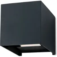 Orion Led ulkoseinävalaisin Cube, Alumiini/harmaa/sinkki, Alumiini, Moderni,