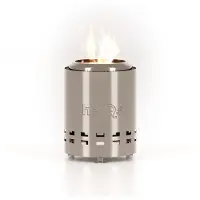 HerQs Smokeless FirePit - Mighty - Silver