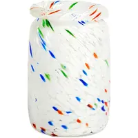 HAY Splash Roll Neck -maljakko M 22 cm White dot (multi)
