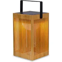Newgarden Okinawa -LED-aurinko-pöytälamppu bambua Okinawa, himmennettävä, Vaalea puu, Bambu, pöytävalaisin