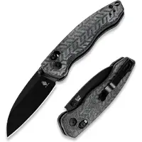 Kizer Cutlery Exist V3681A1, Black Nitro-V, Tire Tread Micarta pocket knife, Nick Serrano design