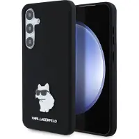 Karl Lagerfeld Klhcs24msmhcnpk S24+ S926 Silicone Choupette Pin Puhelinkotelo