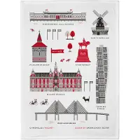 Citronelles - Malmö Keittiöpyyhe 50x70 cm Punainen