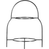 House Doctor Plate Stand, Hdsana, Silver Finish - Silver - 24.5X17.2X32CM
