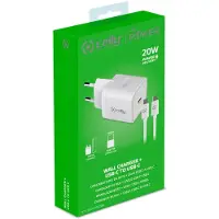 Celly USB-laturi USB-C PD 20W + USB-C-kaapeli