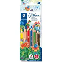 Staedtler Noris super jumbo 129 -kynät, 6 eri väriä