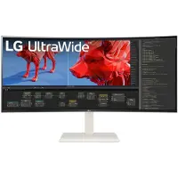 LG 37,5" 38WR85QC-W, kaareva 144Hz UltraWide QHD+ -monitori, valkoinen
