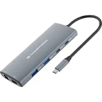 Conceptronic USB-hubi - - DONN06G - 9 in 1 - Alumiini - Plug and Play