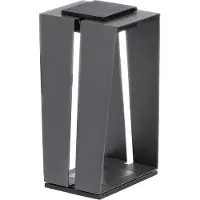 LES JARDINS LED-aurinkolyhty Skaal alumiinia, 40 cm, harmaa Skaal, himmennettävä, Alumiini/harmaa/sinkki, Alumiini,