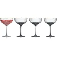Lyngby Glas - Palermo Cocktaillasi Gold 31,5 cl 4 kpl
