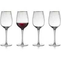 Lyngby Glas - Palermo Gold Punaviinilasi 40 cl 4 kpl Kirkas