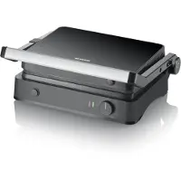 Severin Grilli - KG2398 - Kypsenn yüzho 30x22cm - Irrotettavat levyt - Keraaminen pinnoite - 1800W