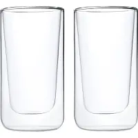 Blomus Nero Lämpöä eristävä latté macchiato -lasi, 2-pack Kirkas