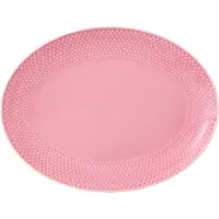 Lyngby Porcelæn Rhombe Color tarjoilulautanen, ovaali, vaaleanpunainen