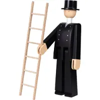 Kay bojesen Puinen hahmo - Nuohooja - 21 cm - Musta - - OneSize - Koristeet