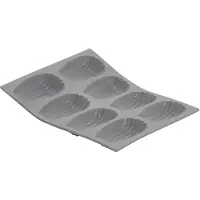 De Buyer - Elastomoule Madeleine-vuoka 8 leivonnaista