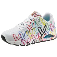 SKECHERS Matalavartiset tennarit 'UNO-SPREAD THE LOVE' turkoosi / vaaleanpunainen / musta / valkoinen