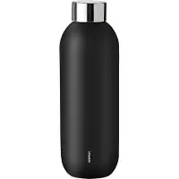 Stelton Keep Cool juomapullo, 0,6 L, musta