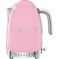 Smeg 50's Style vedenkeitin säädettävällä lämpötilalla 1,7 L Vaaleanpunainen
