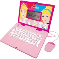 Lexibook Disney Princess kaksikielinen opettava kannettava, 124 toimintoa, vaaleanpunainen C - Vähäistä kulumaa