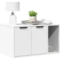 vidaXL Hiekkalaatikkokaappi valkoinen 80x50x45 cm puupohjainen materiaali