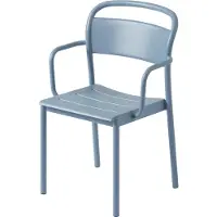 Muuto Linear Steel Tuoli käsinojilla - Pale Blue