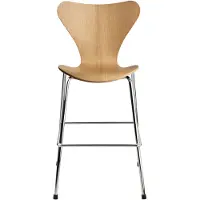 Fritz Hansen 3177 Series 7 Junior -tuoli, kromi Lacquered oak veneer