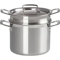Le Creuset 3-ply casserole with pasta tray, 20 cm, 5L