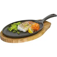 Küchenprofi - BBQ Minipannu + Puualusta 39x20 cm