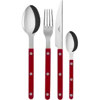 Sabre Bistrot Solid ruokailuvälinesarja 4 osaa, burgundy