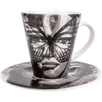 Carolina gynning - Espressomuki ja aluslautanen Golden Butterfly 9 cl