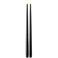 DeluxeHomeart - LED Antiikkikynttilä 2,2x28cm 2 kpl Musta