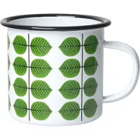 Pluto Design Berså emalimuki Valkoinen-vihreä
