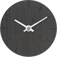Hemverk - Dark Oak Pöytäkello 12 cm Tumma tammi/Hopea