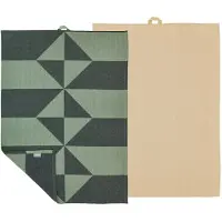 Södahl - Twist Keittiöpyyhe 50x70 cm 2 kpl Hedge Green