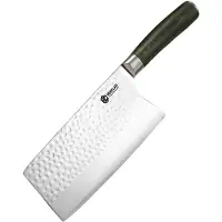 Hexclad kiinalainen kokkiveitsi damaskus 18 cm Hopea