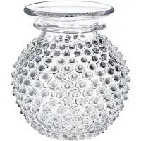 Klimchi - Hobnail Maljakko reunuksella 18 cm Crystal
