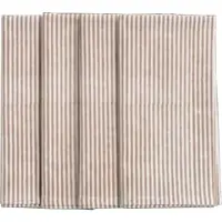 Chamois - Stripe Lautasliina 50x50 cm 4 kpl Light Brown